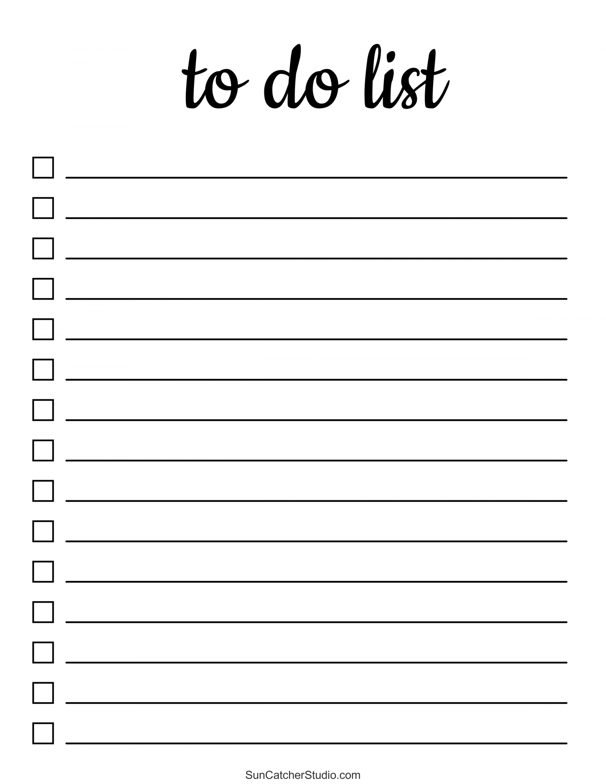 To Do List Free Printable - Printable - To Do List (Free Printable PDF Templates) – Things To Do – DIY