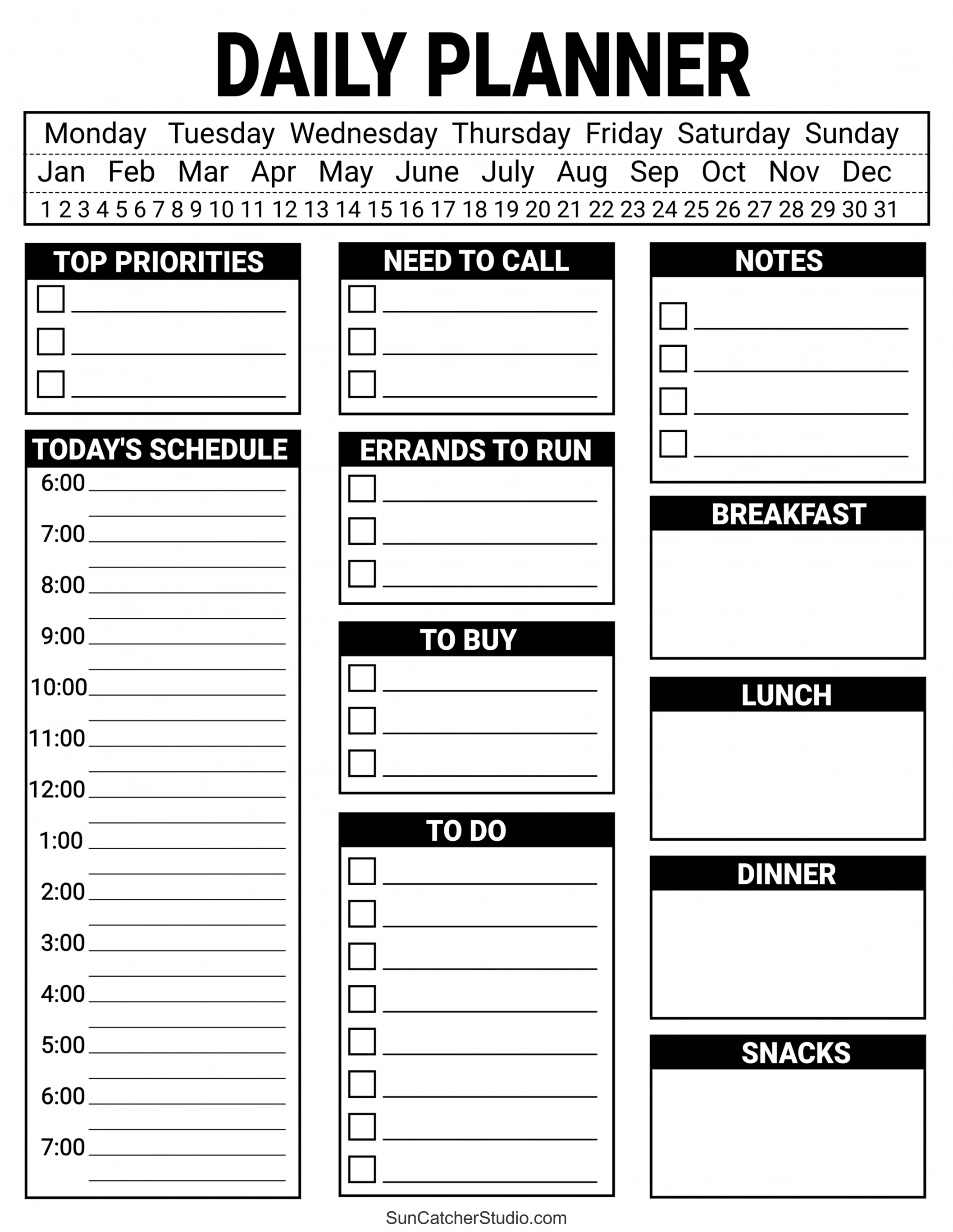 Free Printable To Do Lists To Get Organized - Printable - To Do List (Free Printable PDF Templates) – Things To Do – DIY
