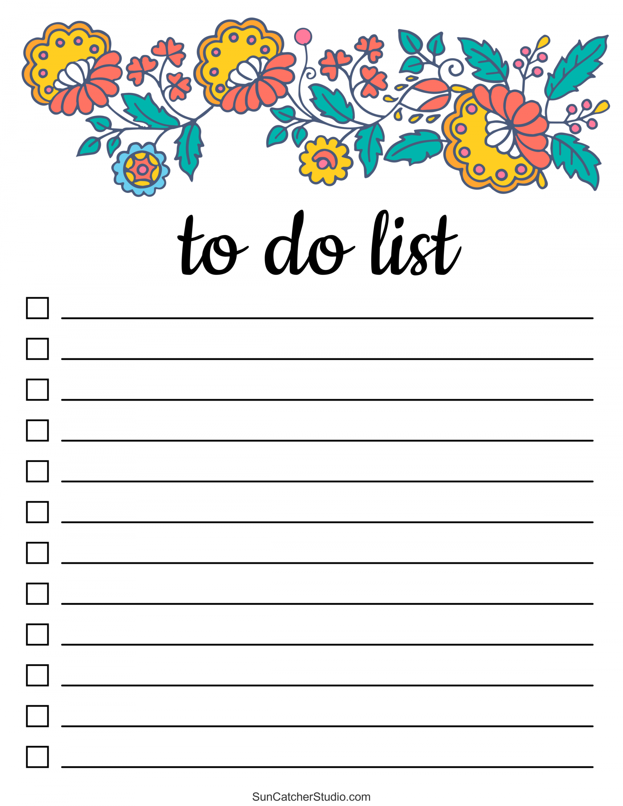 Free Printable To Do List - Printable - To Do List (Free Printable PDF Templates) – Things To Do – DIY