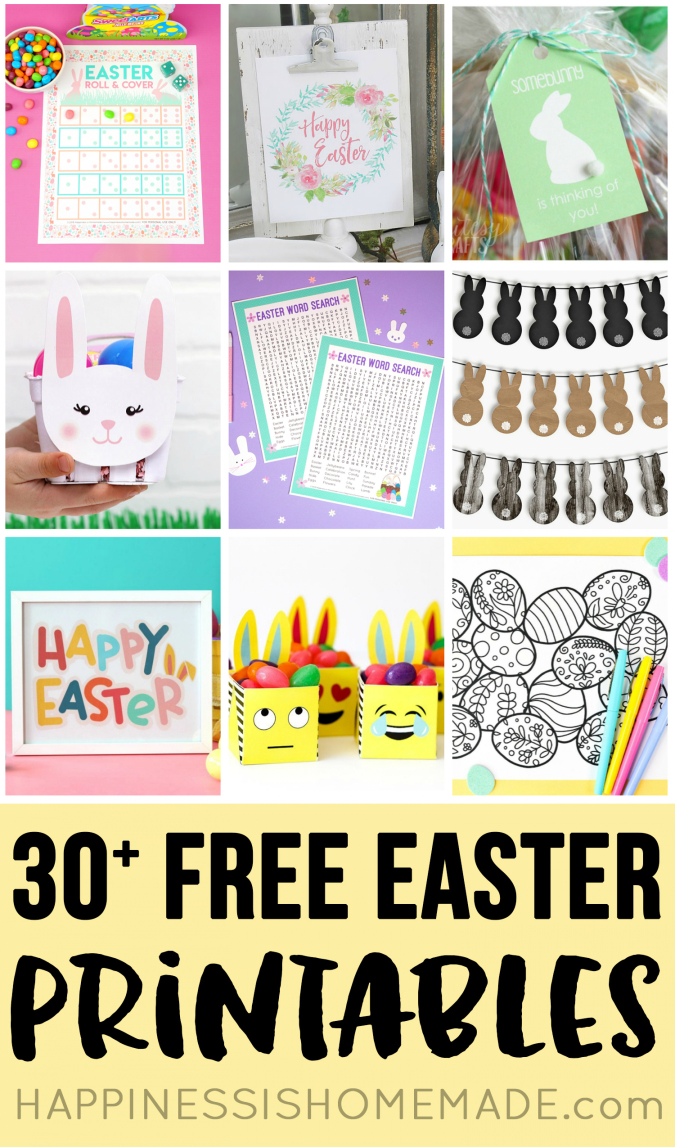 Free Printables For Easter - Printable - + Totally Free Easter Printables - Happiness is Homemade