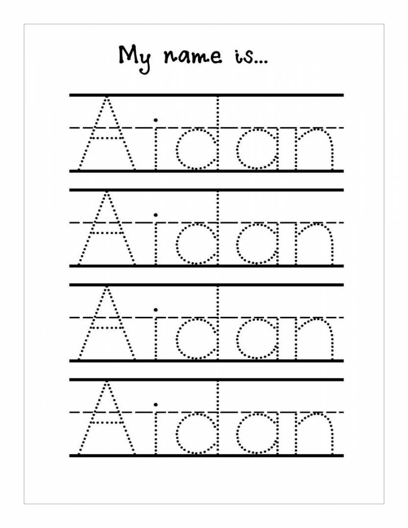 Free Name Tracing Printable - Printable - Trace Your Name Worksheets  Activity Shelter