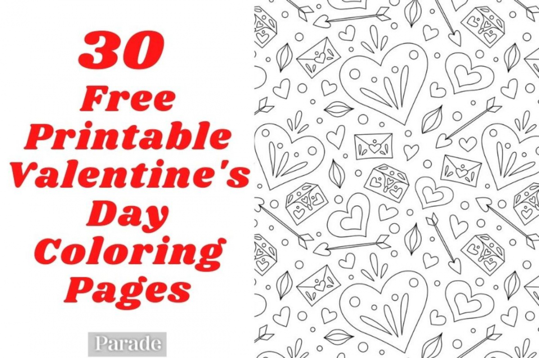 Valentine Coloring Pages Free Printable - Printable -  Valentine