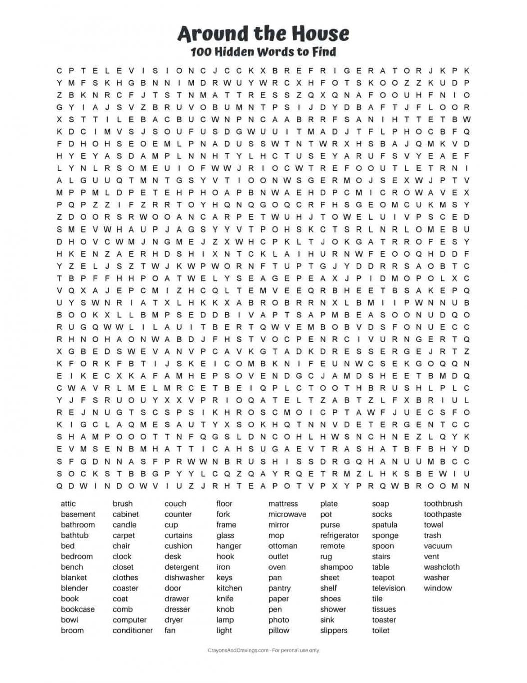 Free Word Search Printable For Adults - Printable -  Word Word Search PDF - Free Printable Hard Word Search