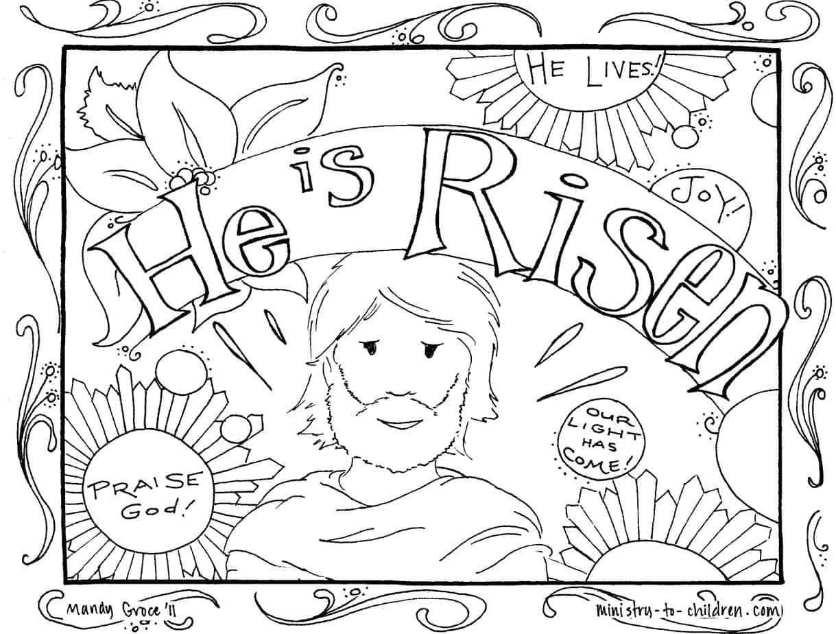 15 Easter Coloring Pages [Religious] Free Printables For Kids inside Easter Christian Printable