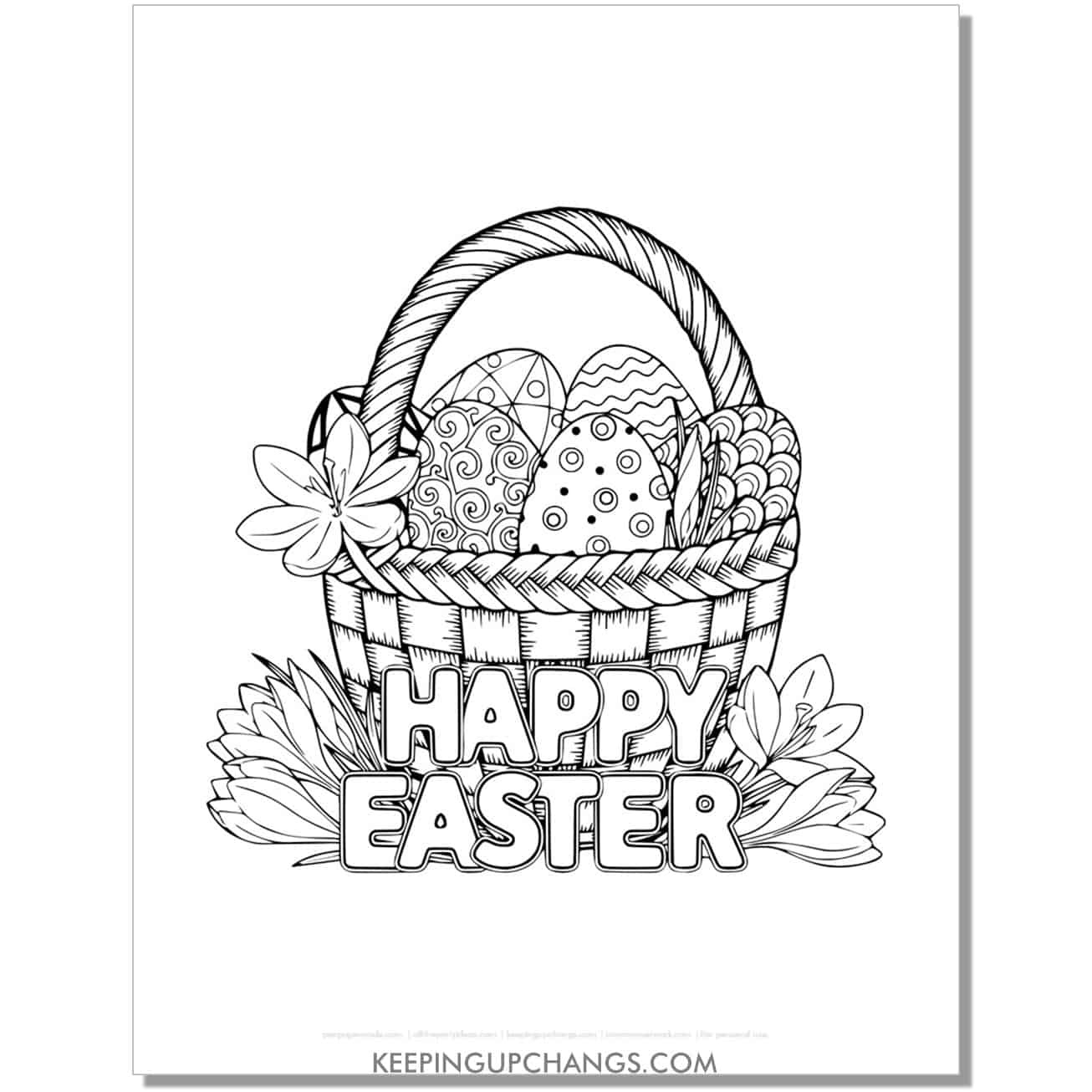 29+ Free Easter Basket Coloring Pages, Sheets [Popular Printables!] with regard to Free Printable Full Size Easter Coloring Pages