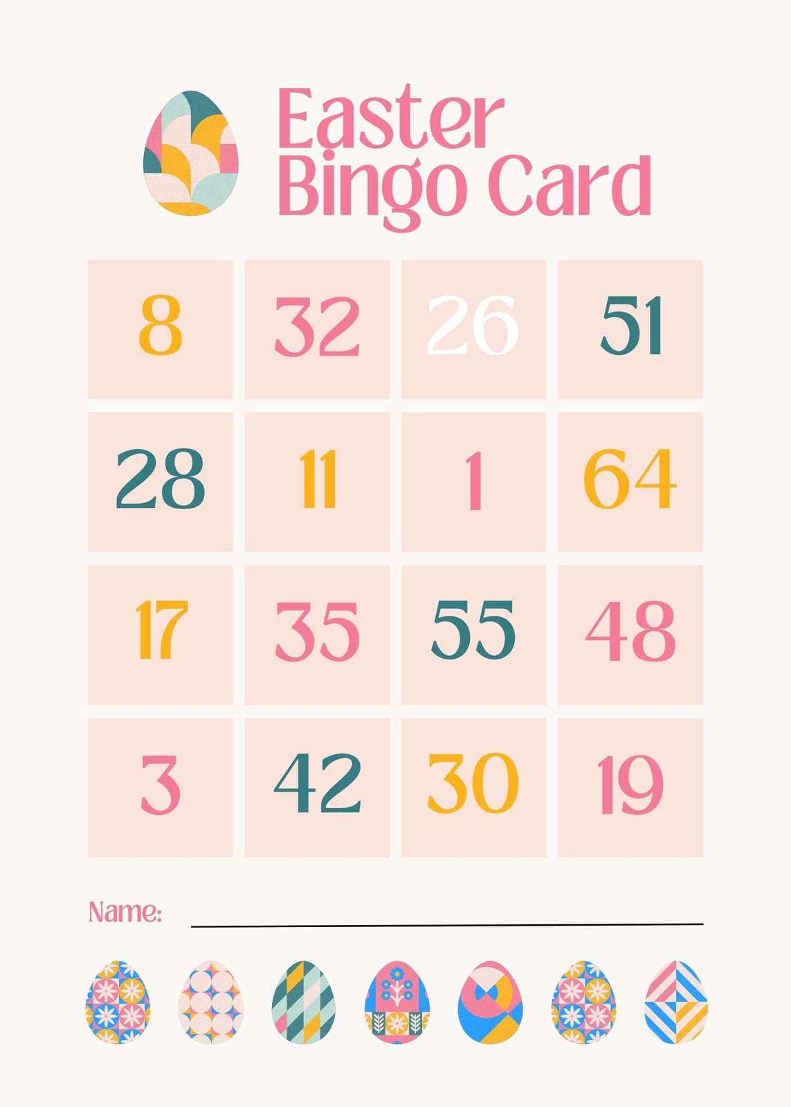 Customize 71+ Easter Bingo Cards Templates Online - Canva pertaining to Easter Printable Bingo Cards