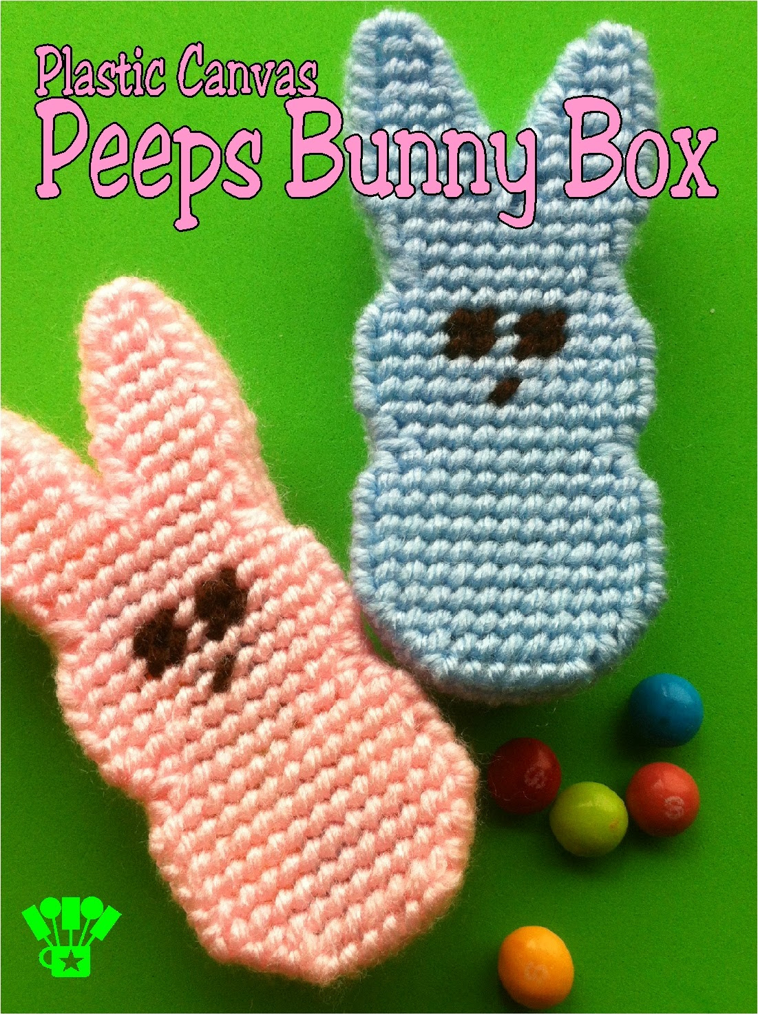 Diy Party Mom: Easter Peeps Bunny Box Plastic Canvas Pattern in Free Printable Plastic Canvas Easter Basket Patterns