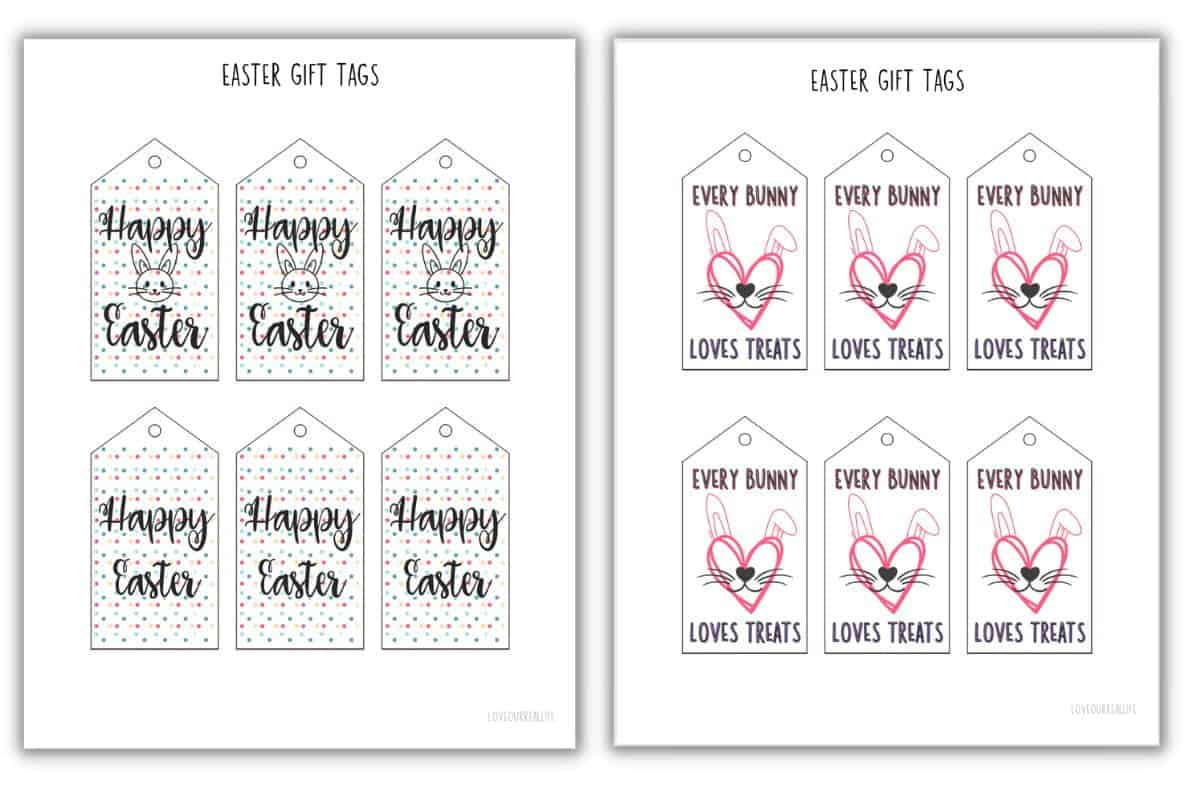 Free Printable Easter Gift Tags For Easter Baskets Or Gifts inside Happy Easter Gift Tags Free Printable