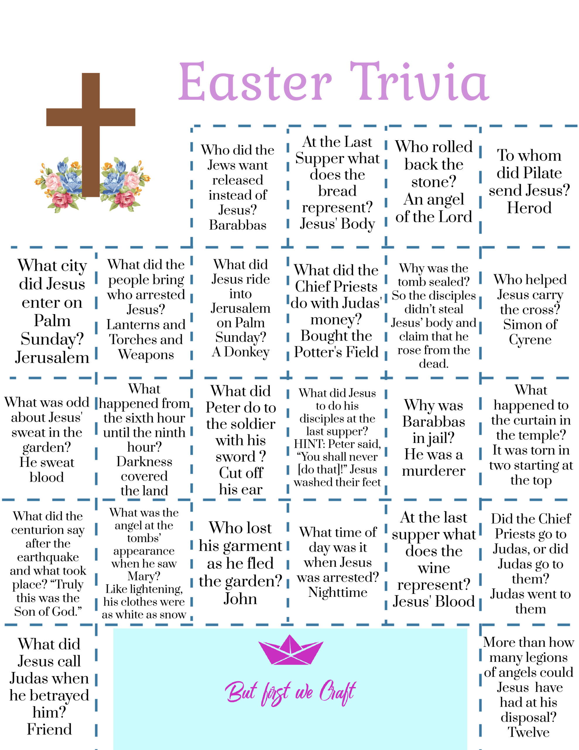 Free Printable Easter Trivia – But First We Craft in Printable Easter Quiz
