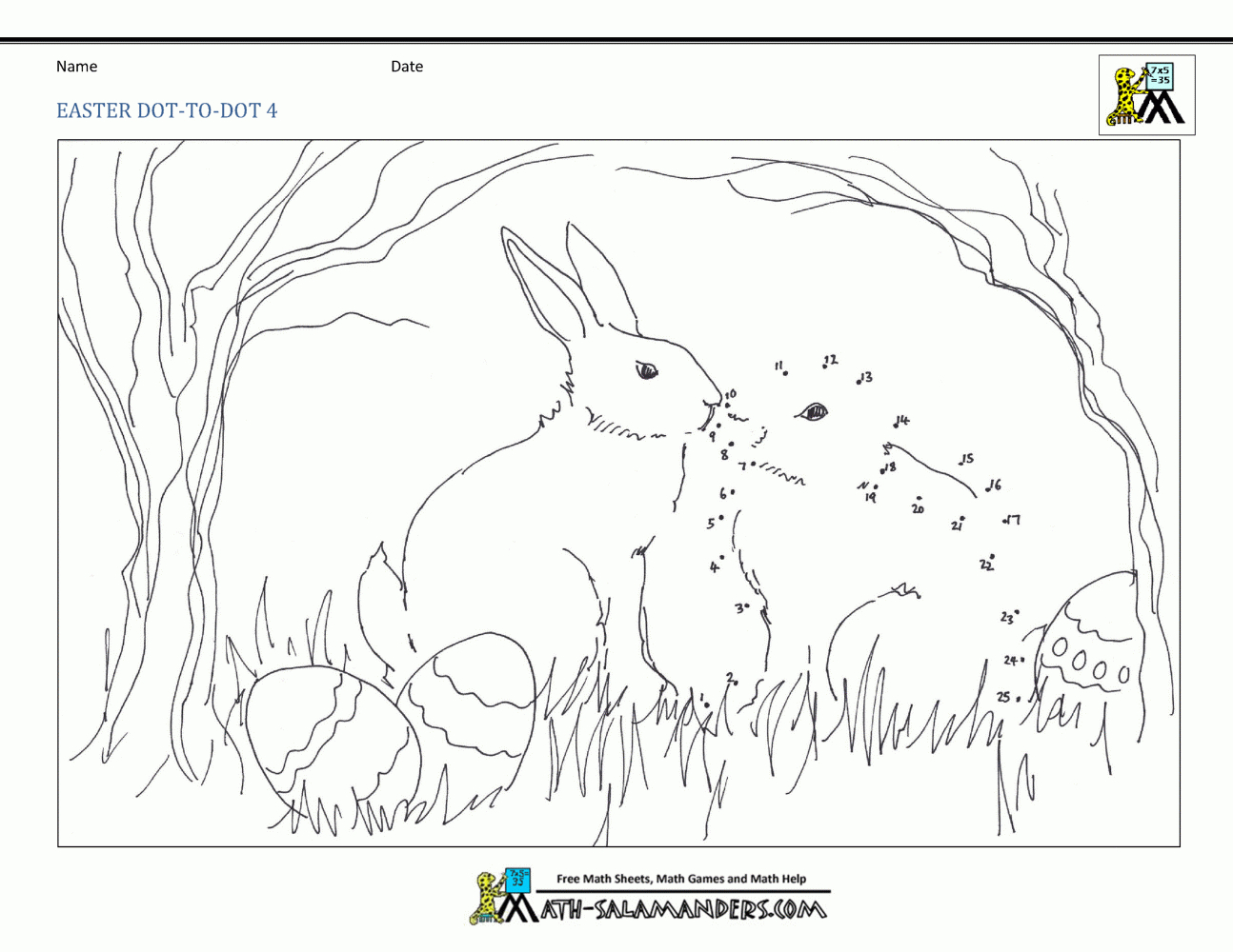 Printable Easter Dot To Dot for Easter Dot To Dot Printable Hard