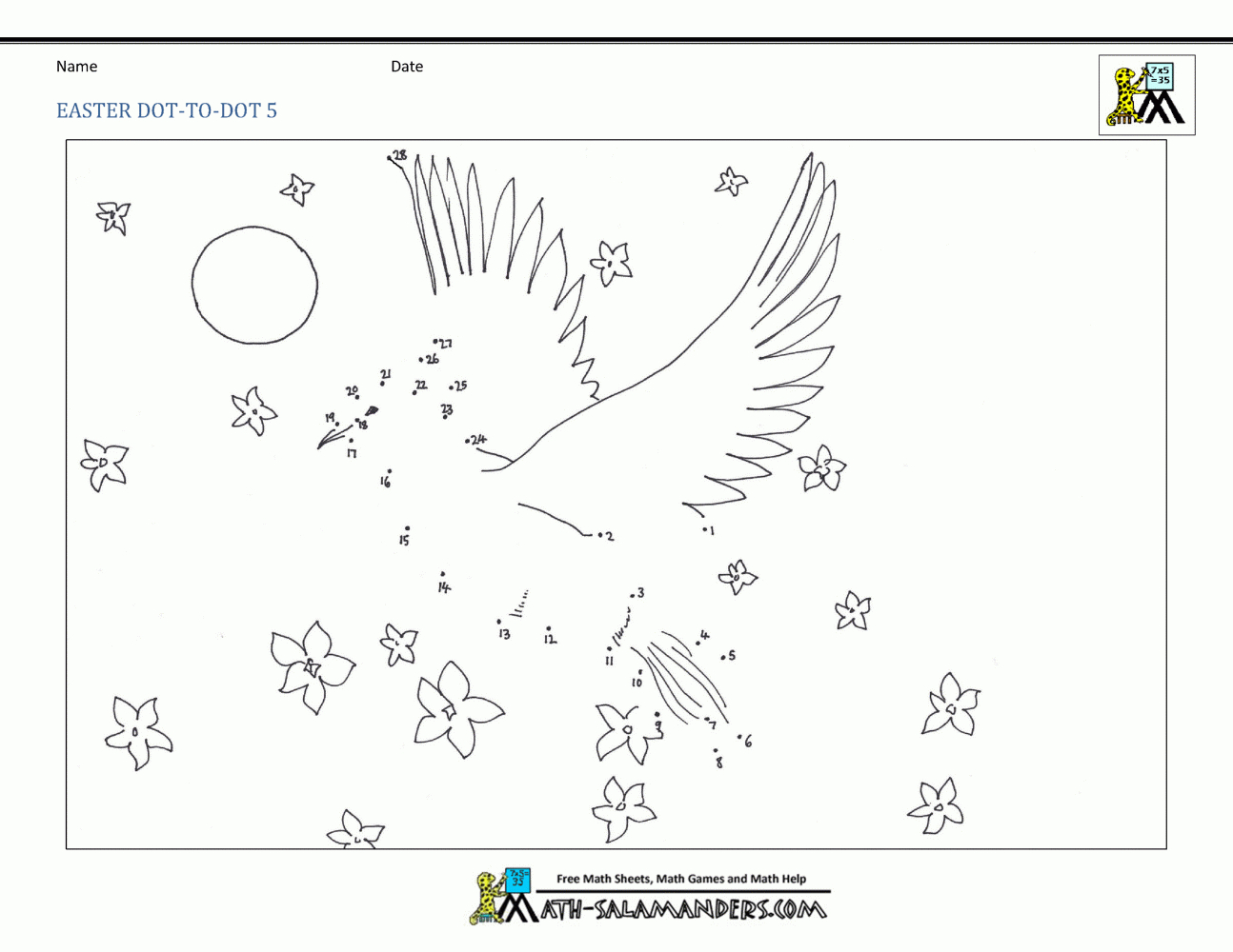 Printable Easter Dot To Dot inside Easter Dot to Dot Printable Hard