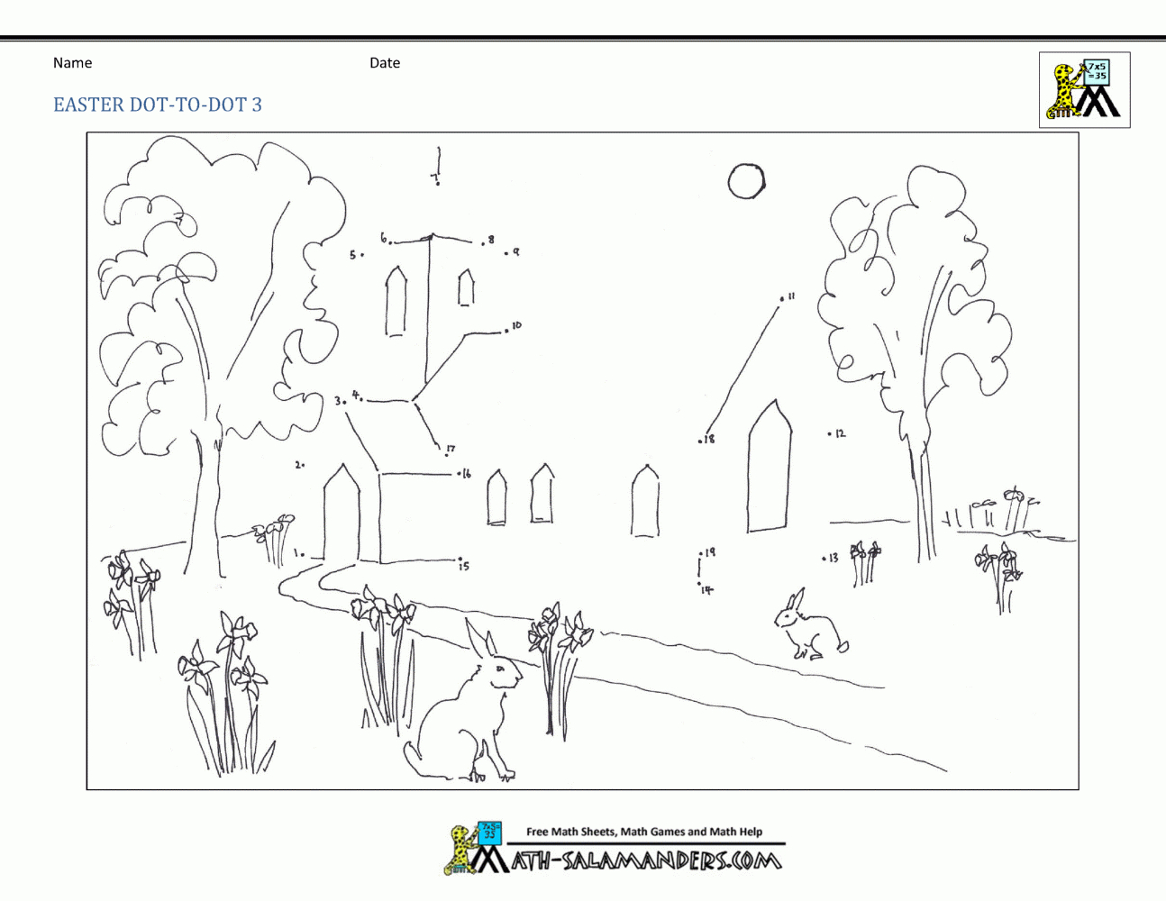Printable Easter Dot To Dot regarding Easter Dot To Dot Printable Hard