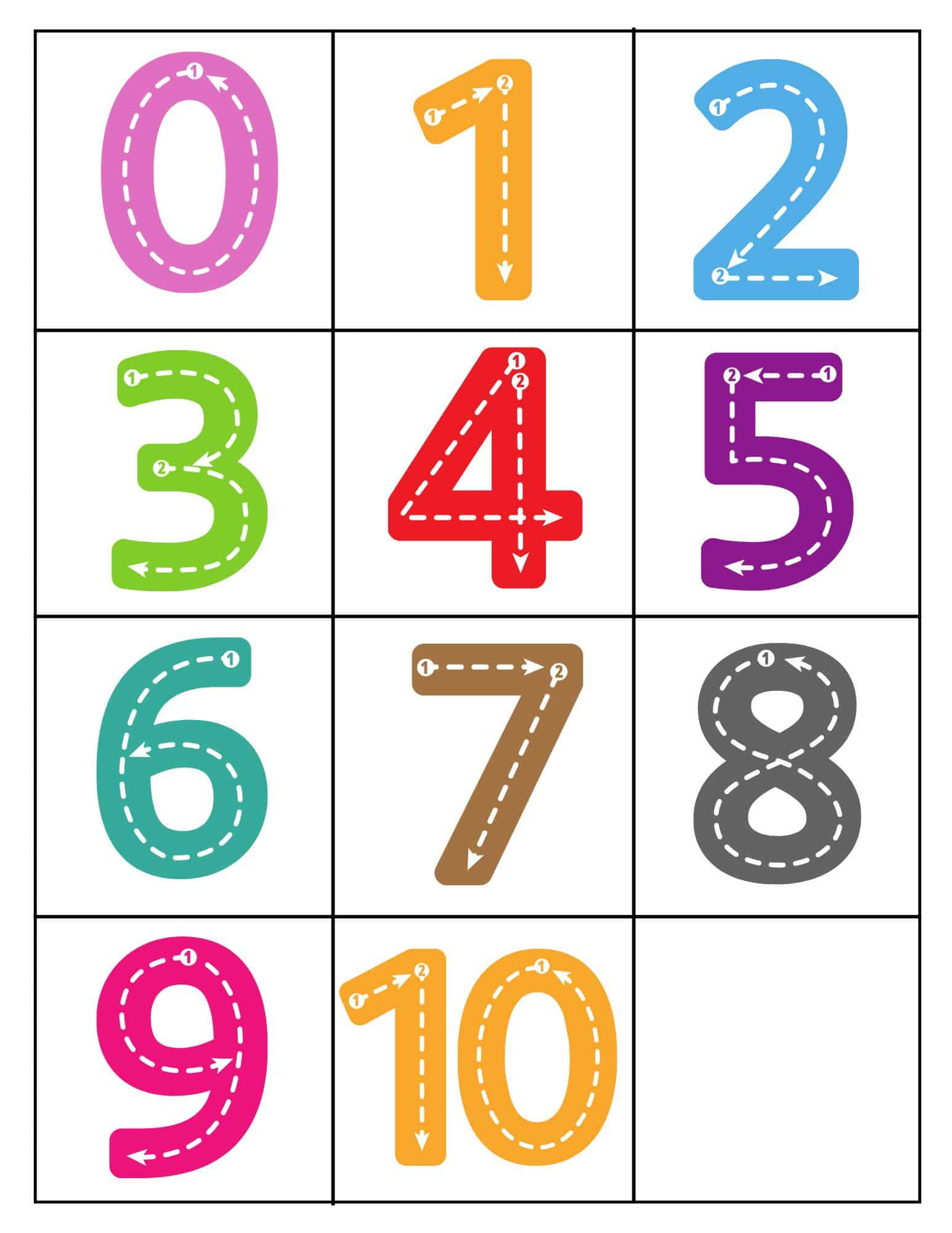 0-10 Printable Numbers (Free Templates In All Sizes) in Free Printable Stencil Numbers