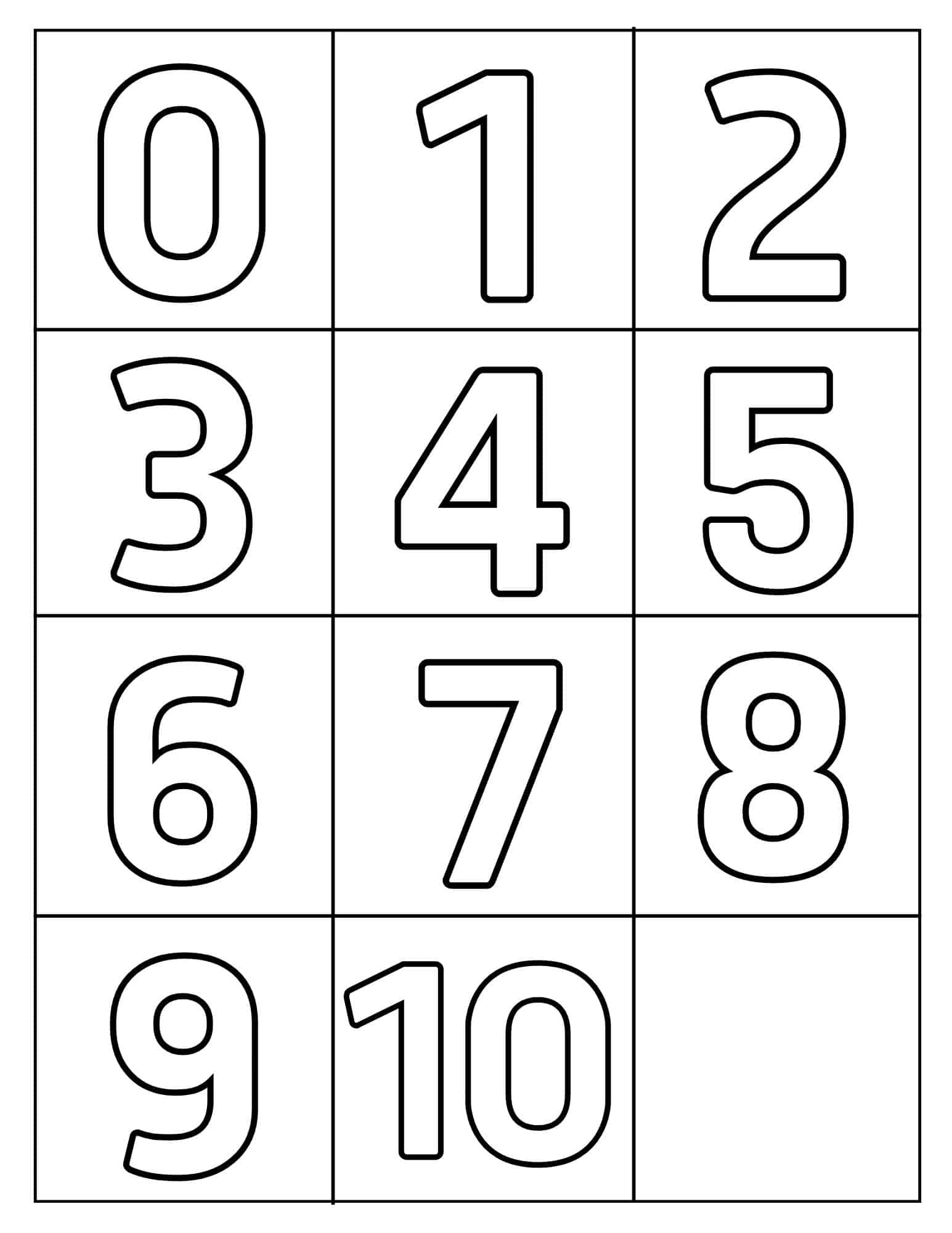 0-10 Printable Numbers (Free Templates In All Sizes) throughout Printable Number Stencils For Cakes