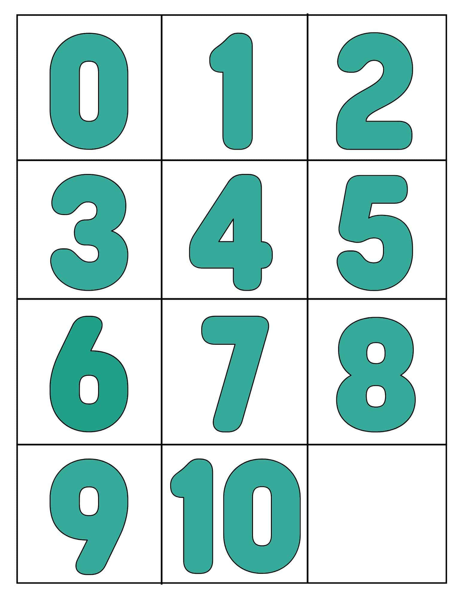 0-10 Printable Numbers (Free Templates In All Sizes) with Free Printable Numbers 1-10 Stencils