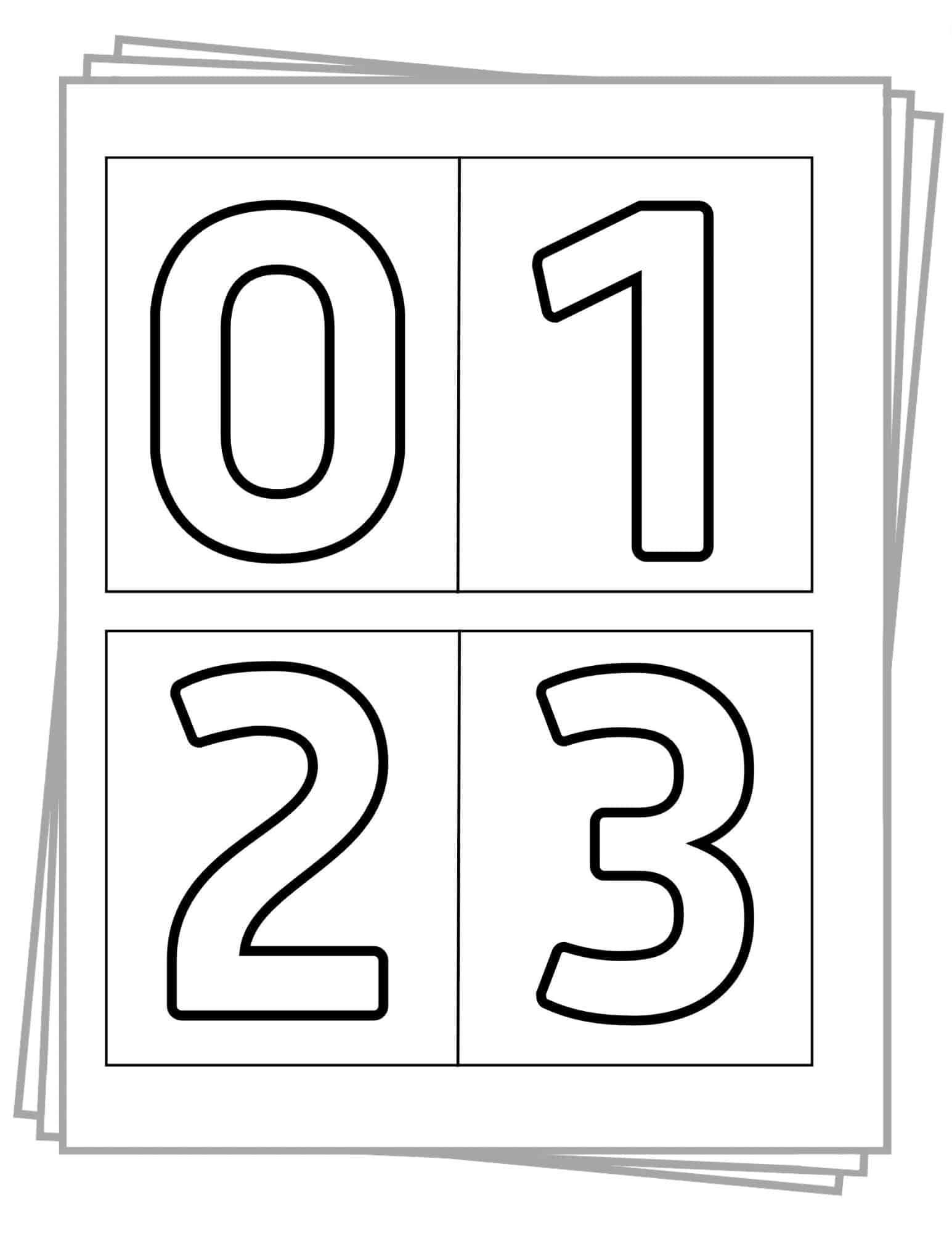 0-10 Printable Numbers (Free Templates In All Sizes) - Worksheets inside 4 Inch Printable Number Stencils