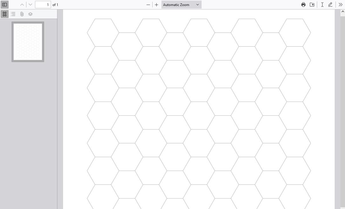 1 Inch Hexagon Graph Paper (Pdf) | Graph Paper Page throughout Free Printable Hexagon Graph Paper