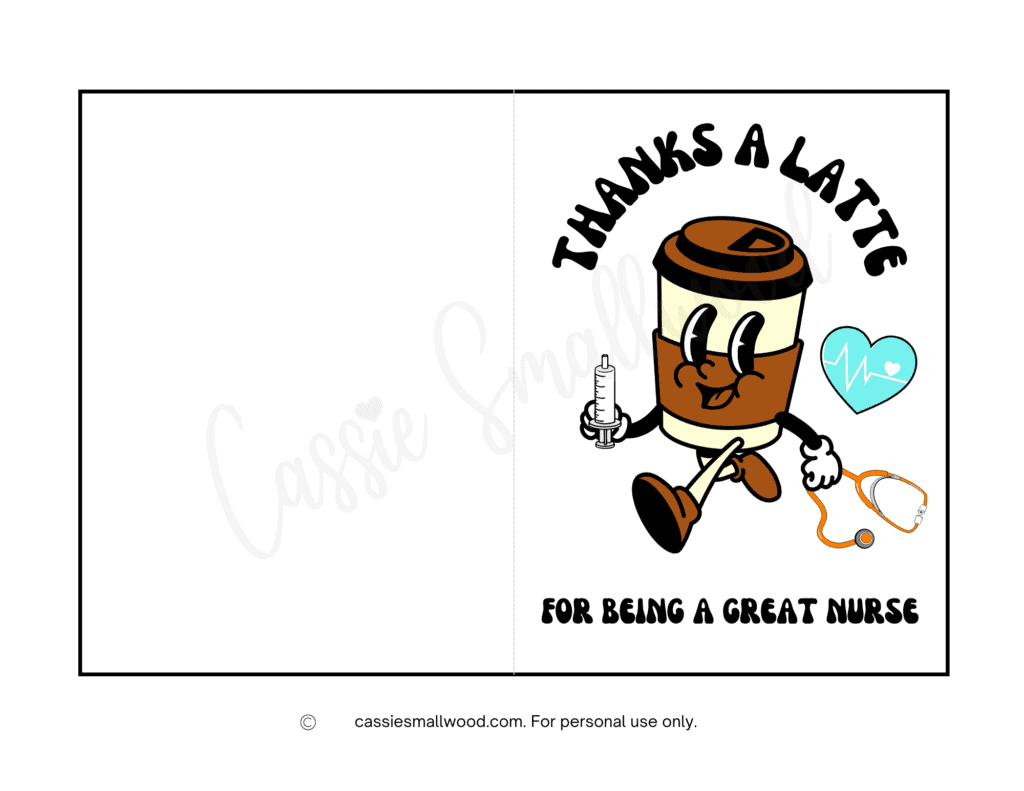 10 Cute Nurse Thank You Cards (Free Printable) - Cassie Smallwood inside Free Printable Happy Nurses Day Cards
