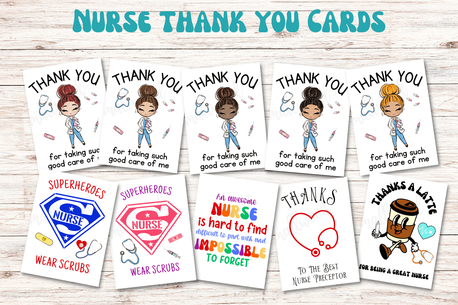 10 Cute Nurse Thank You Cards (Free Printable) - Cassie Smallwood with Free Nurses Day Printables