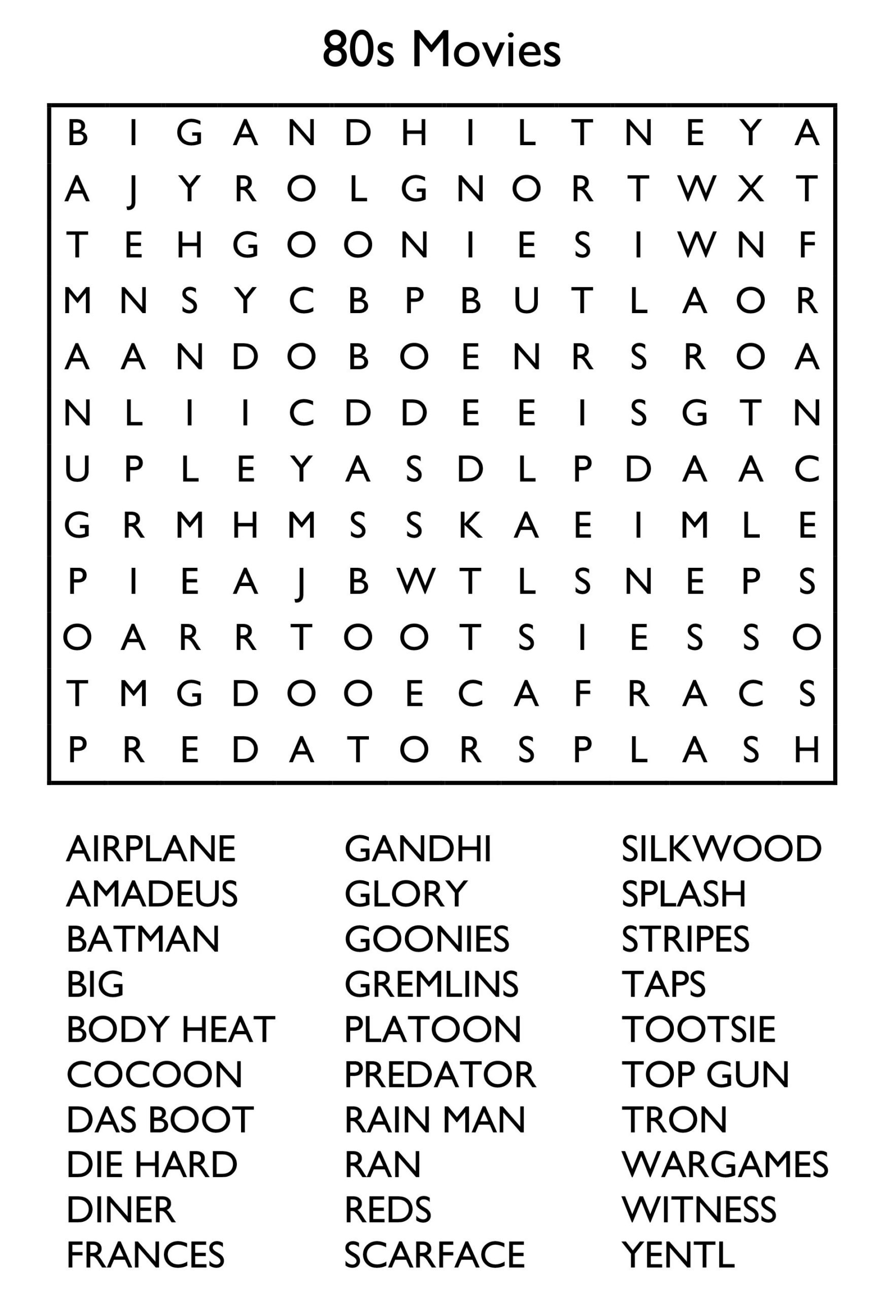 10 Free Printable Word Search Puzzles inside Free Printable Word Searches For Adults Large Print