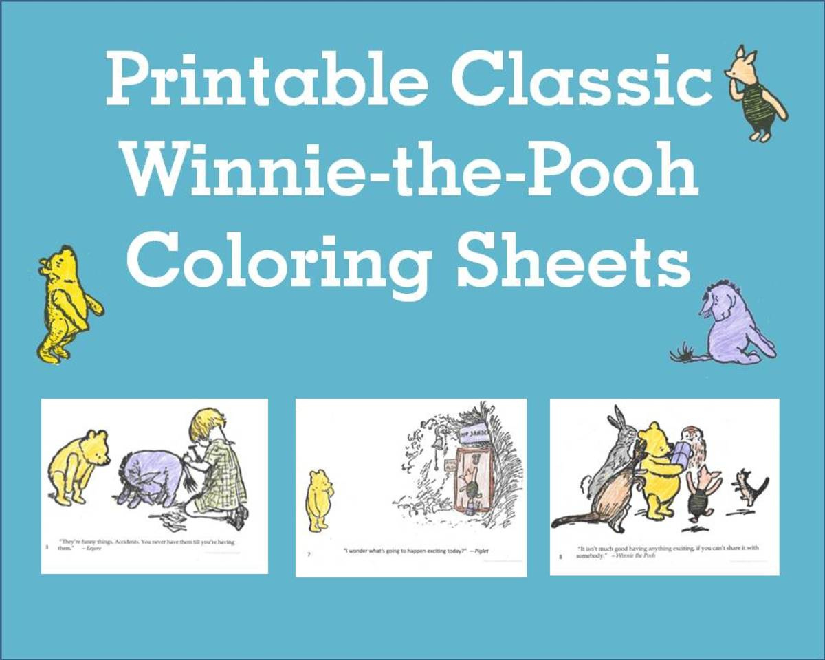 10 Printable Classic Winnie The Pooh Coloring Sheets - Hubpages regarding Classic Winnie The Pooh Free Printables