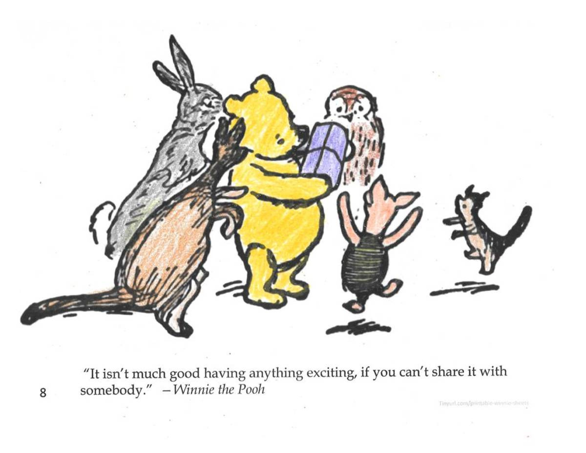 10 Printable Classic Winnie The Pooh Coloring Sheets - Hubpages with Classic Winnie the Pooh Free Printables