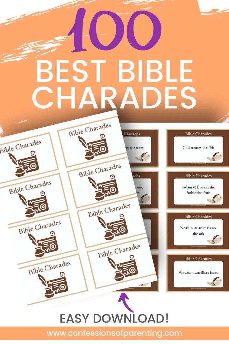 100 Best Bible Charades in Free Bible Charades Printable