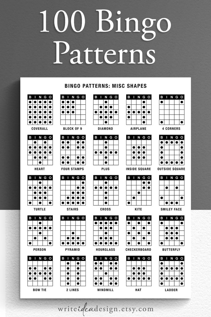 100 Bingo Patterns - Experience Bingo Like Never Before With Our with regard to Free Printable Bingo Patterns