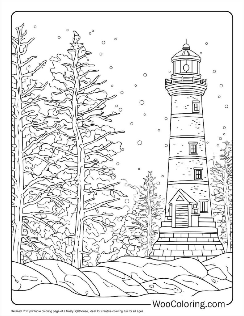 100+ Lighthouse Coloring Pages (Free Pdf To Print) | Woo Coloring inside Free Printable Lighthouse Patterns