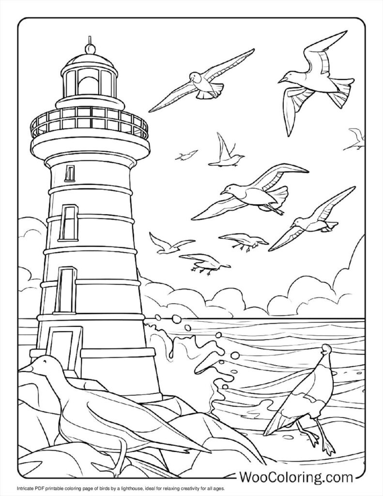 100+ Lighthouse Coloring Pages (Free Pdf To Print) | Woo Coloring pertaining to Free Printable Lighthouse Patterns