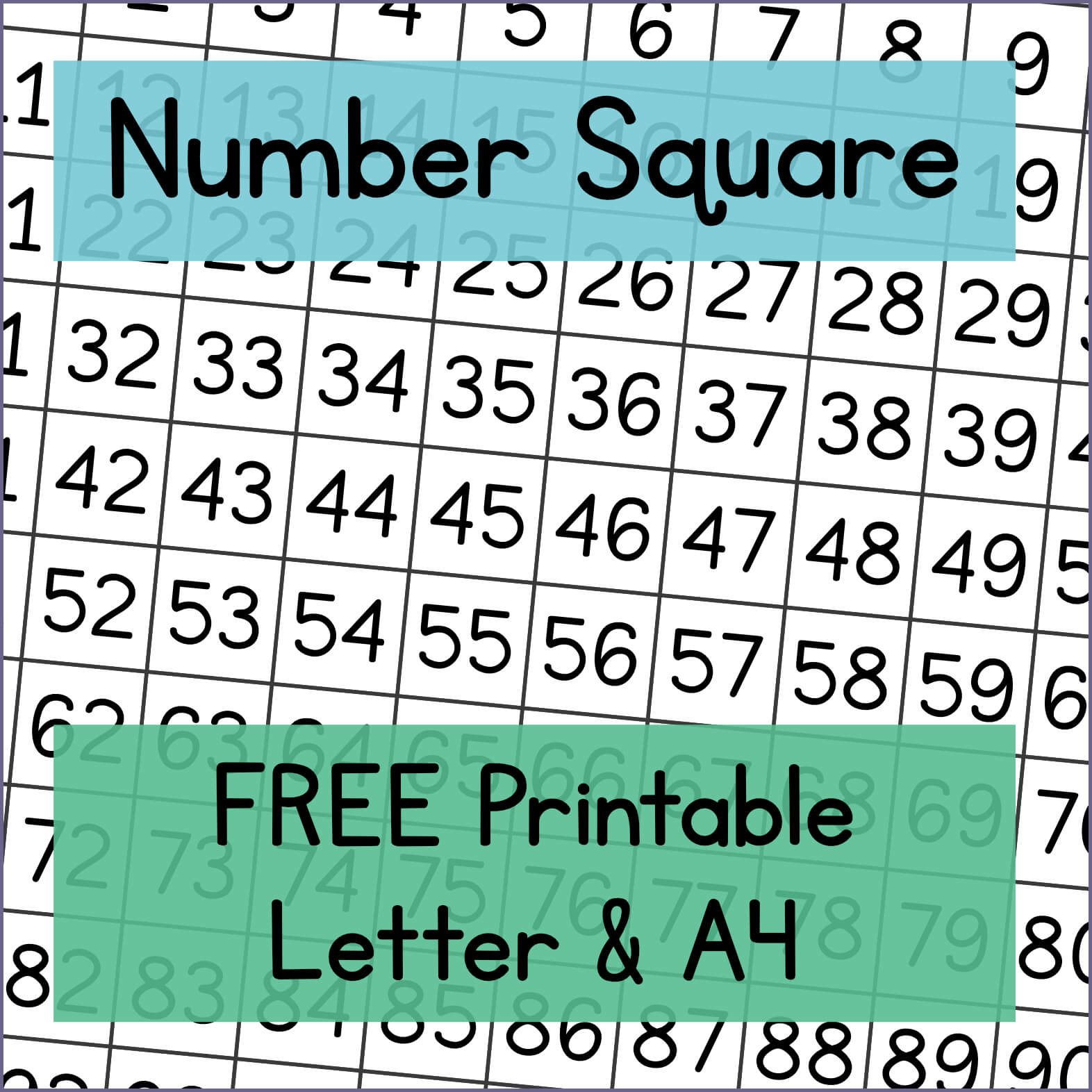 100 Number Square – Free Printable | Mama Geek inside 100 Square Printable Free