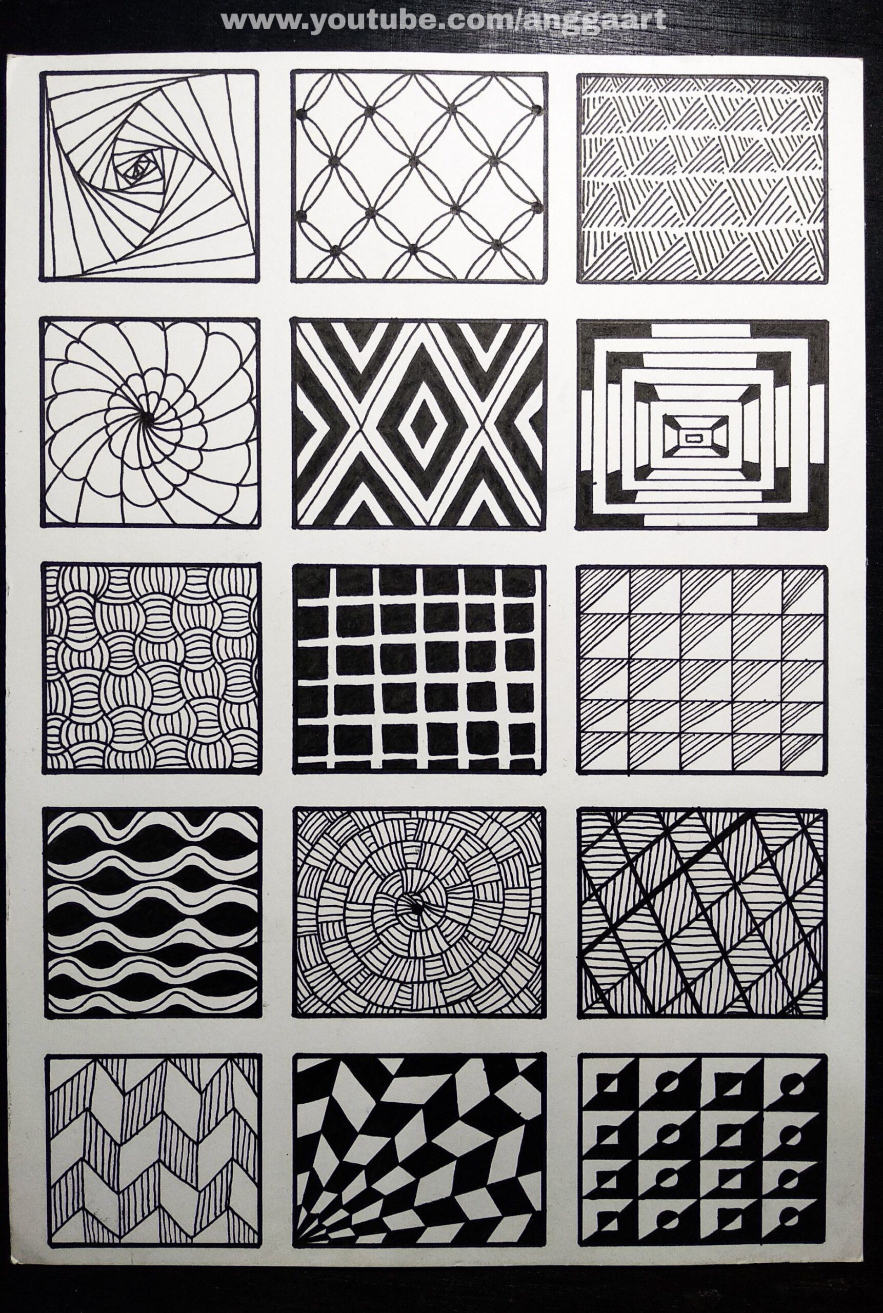 100 Zentangle Patterns in Easy Zentangle Patterns Printable