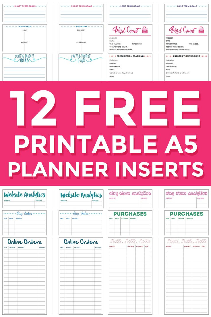 11 A5 Free Planner Printables Ideas | Planner, Free Planner, Diy regarding Free A5 Printables