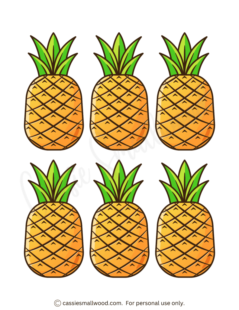 12 Cute Pineapple Templates (Free Printable) - Cassie Smallwood inside Free Printable Pineapple Pictures