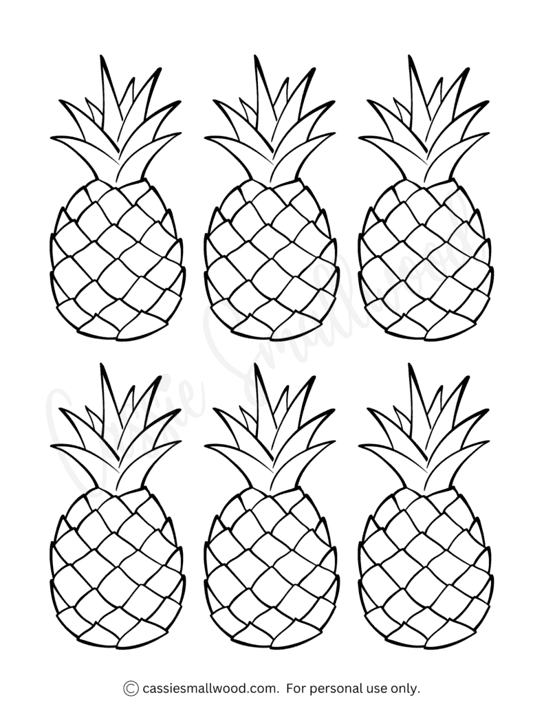 12 Cute Pineapple Templates (Free Printable) - Cassie Smallwood throughout Free Printable Pineapple