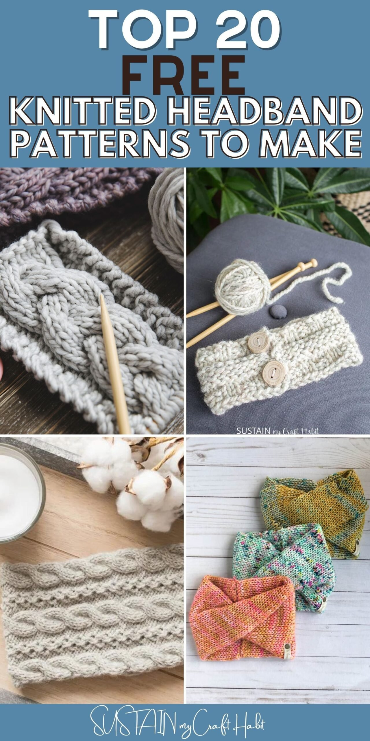 12 Free Knitted Headband Patterns For Adults – Sustain My Craft Habit within Free Printable Headband Patterns