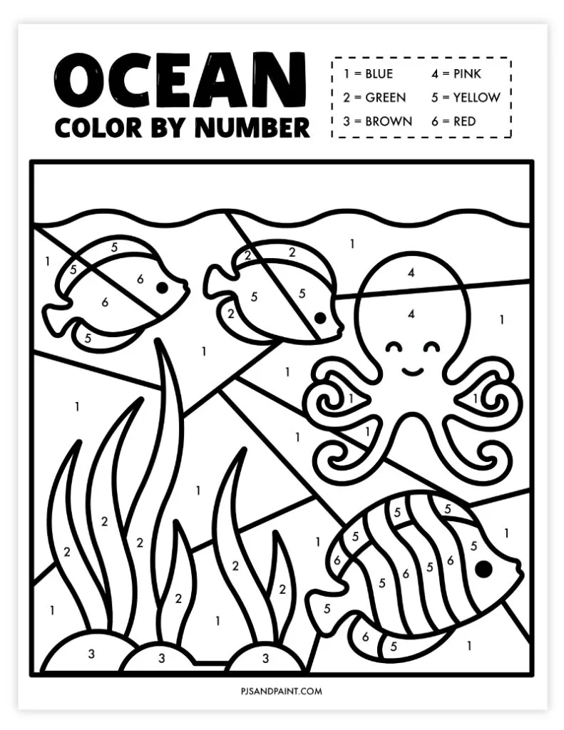 12 Free Printable Ocean Themed Activities For Kids - Pjs And Paint intended for Ocean Themed Printable Stencils