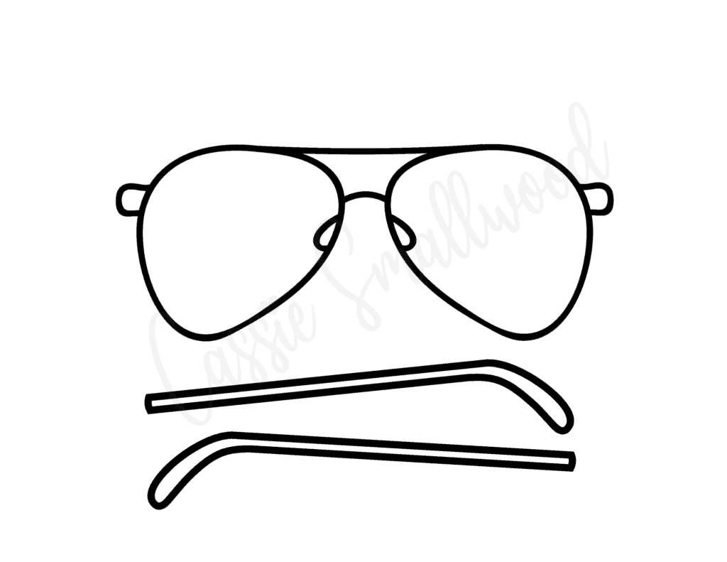 12 Glasses Templates (Sunglasses And Eyeglasses) - Cassie Smallwood in Sunglass Template Printable Free