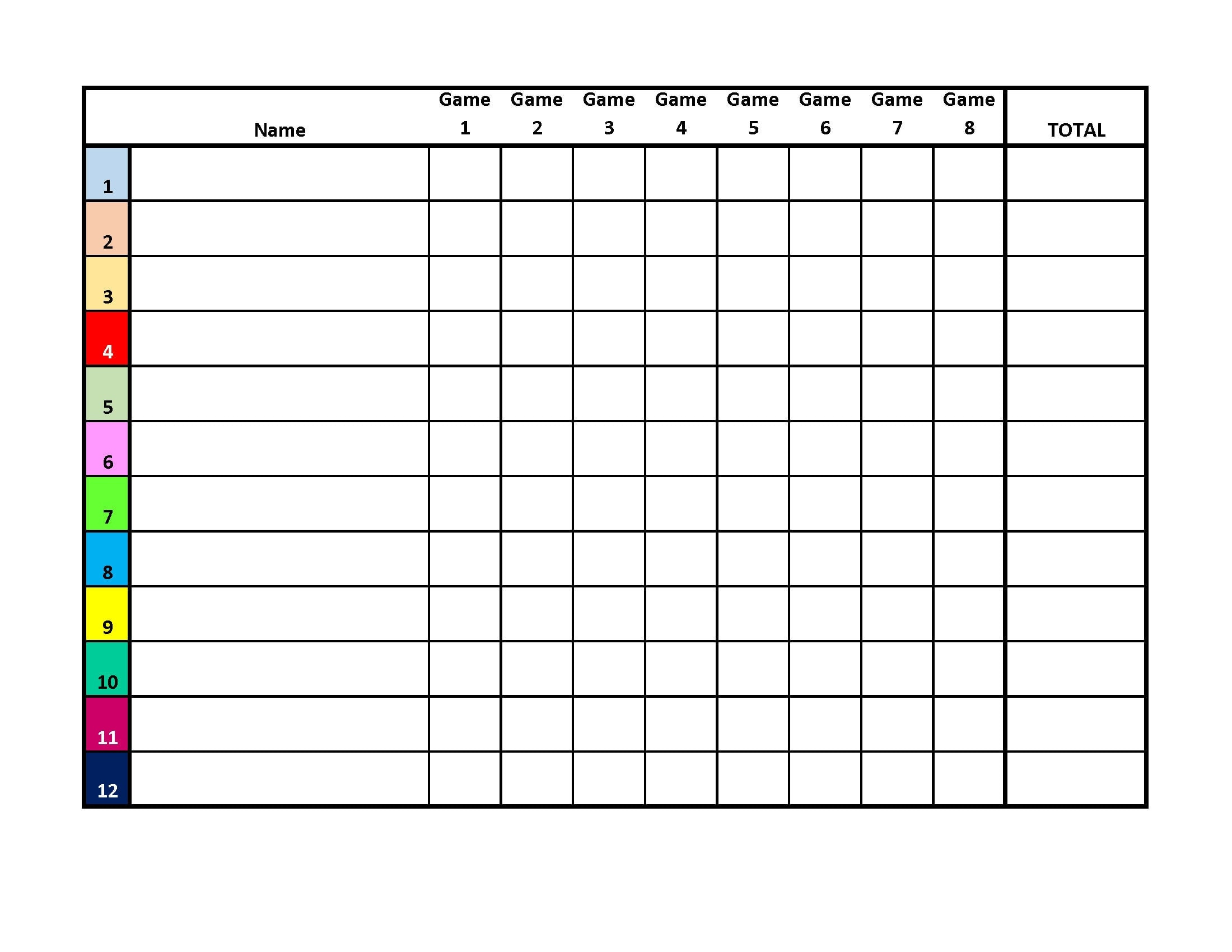 12-Player Euchre Tournament Score Sheet And Rotations Pdf pertaining to Free Euchre Printables