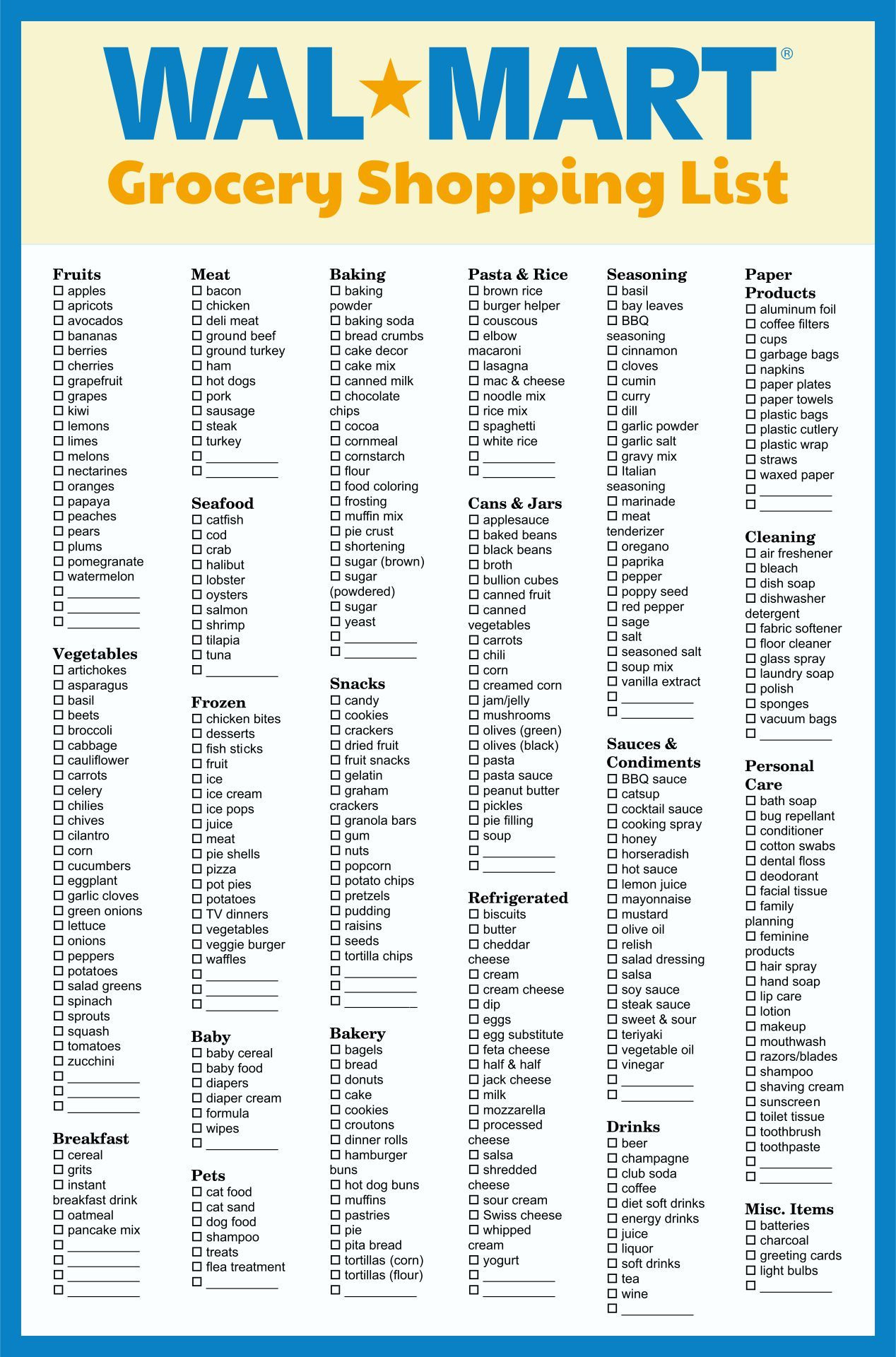 13 Best Grocery List Printable Ideas | Grocery List Printable with regard to Free Printable Walmart Shopping List