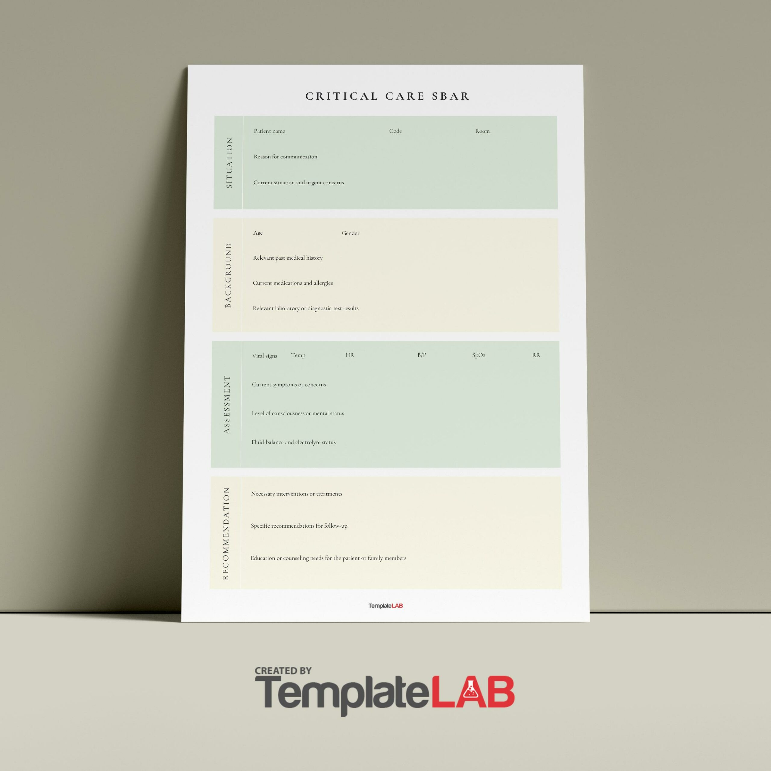 13 Blank Sbar Templates (Word, Pdf) ᐅ Templatelab regarding Free Blank Sbar Template