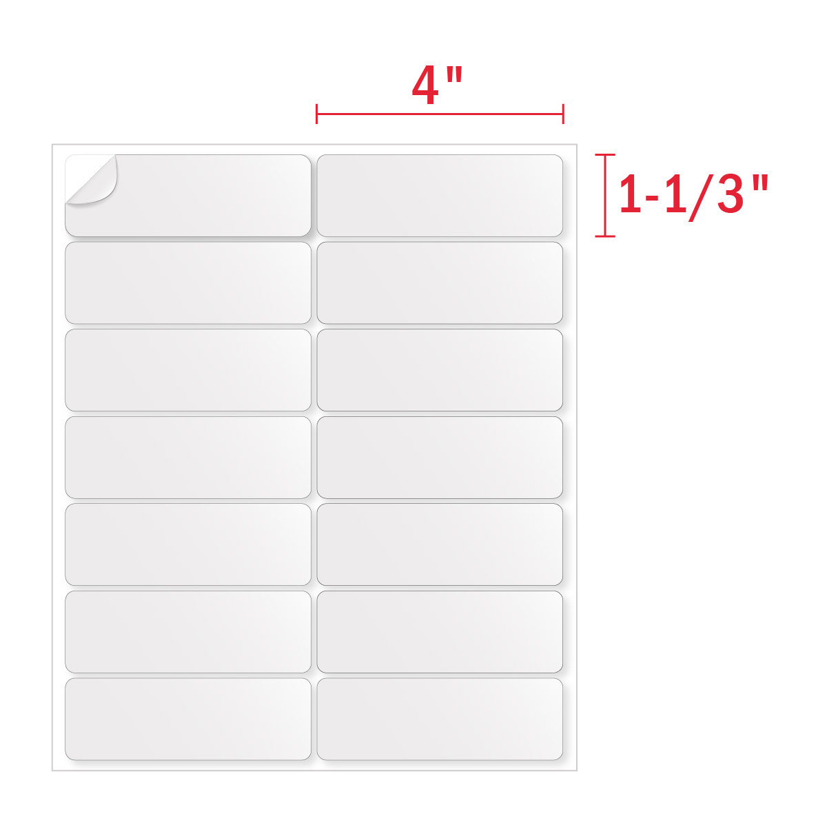 14 Labels Per Sheet Of 1-1/3&amp;quot; X 4&amp;quot; White Address Labels with Avery 5162 Label Template Free Download