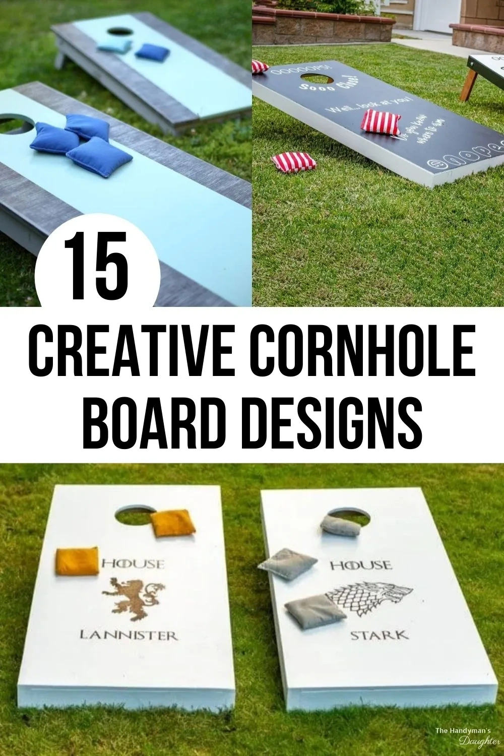 15 Creative Diy Cornhole Board Designs - The Handyman&amp;#039;S Daughter inside Free Printable Stencils For Cornhole Boards