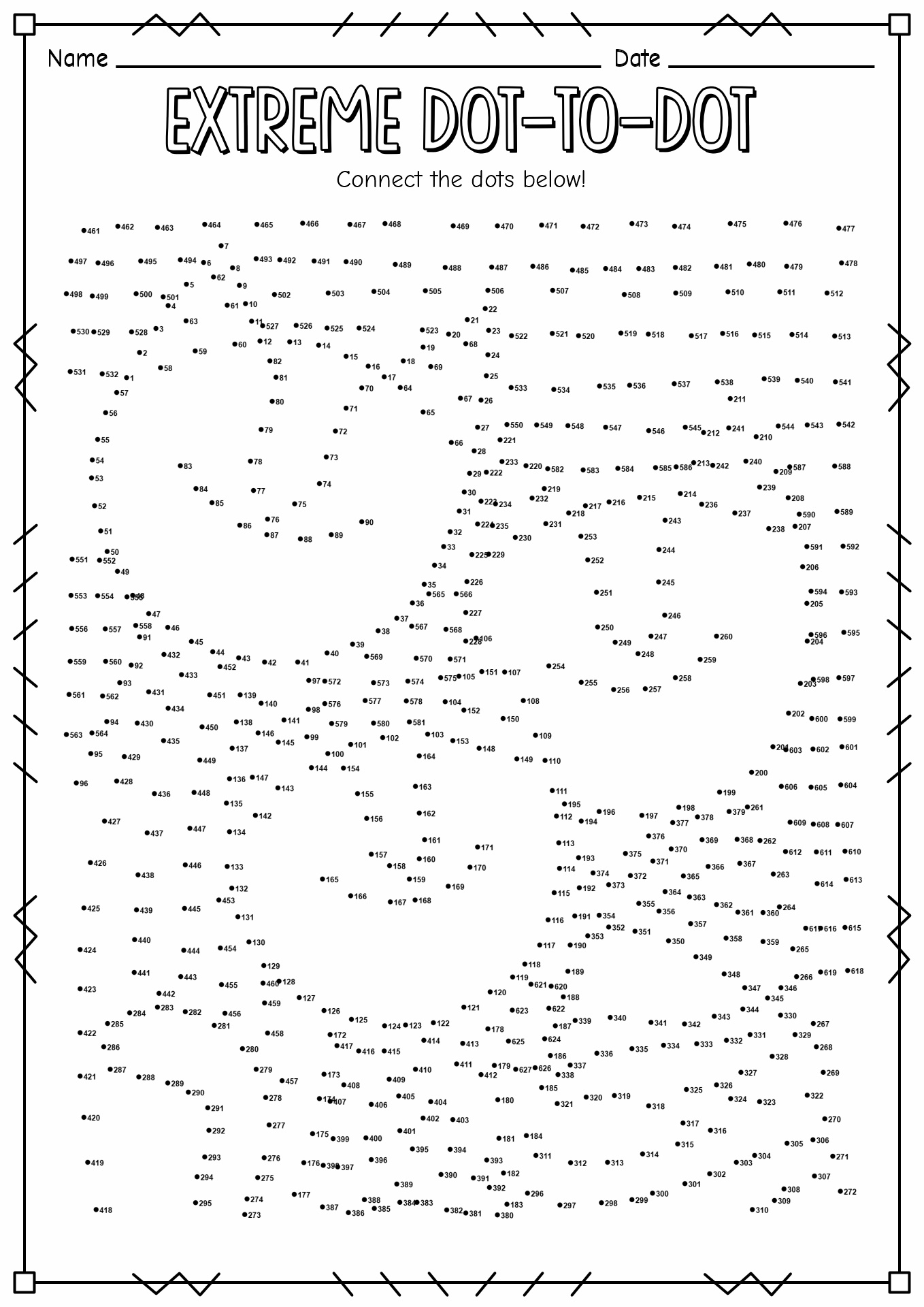 16 Hard Dot To Dot Worksheets - Free Pdf At Worksheeto within Free Extreme Dot To Dot Printables 1000