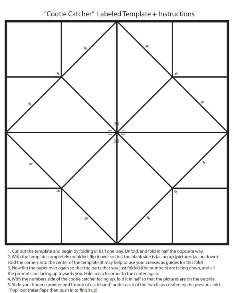 16 Printable Cootie Catchers For Kids! [+Free Blank Template pertaining to Cootie Catcher Free Printable