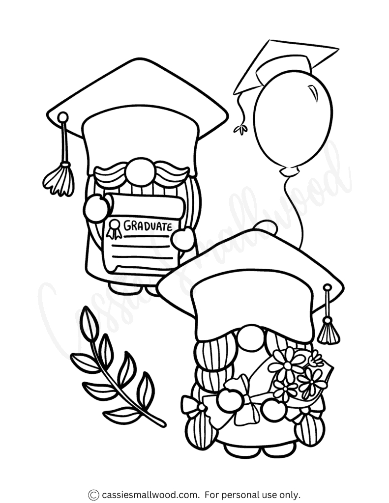 17 Cute Graduation Coloring Pages - Cassie Smallwood throughout Free Printable Cap And Gown