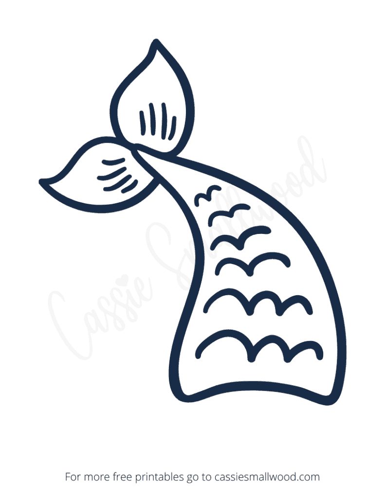 17 Cute Mermaid Templates - Cassie Smallwood for Free Mermaid Tail Printable