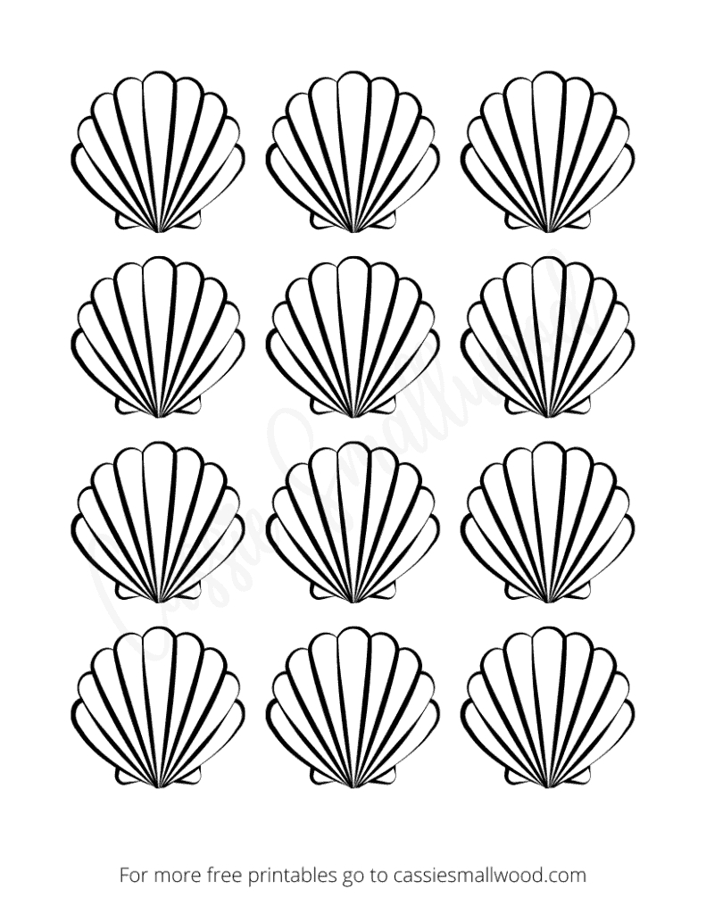 17 Cute Mermaid Templates - Cassie Smallwood intended for Free Printable Shell Templates