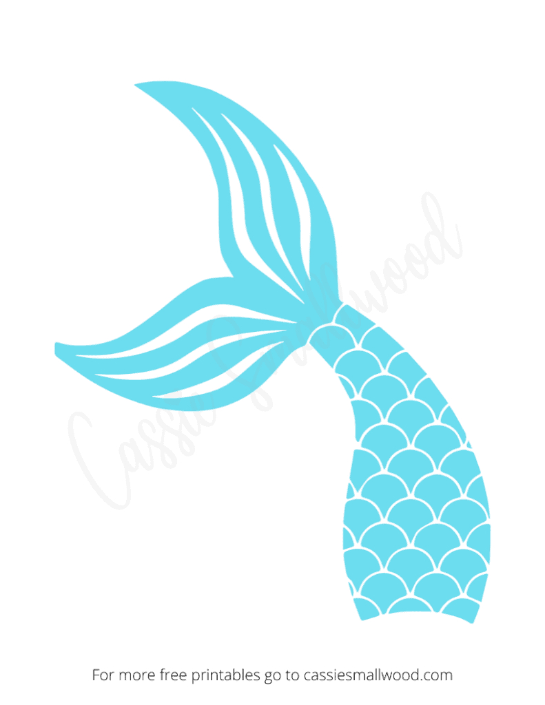17 Cute Mermaid Templates - Cassie Smallwood throughout Free Mermaid Tail Printable