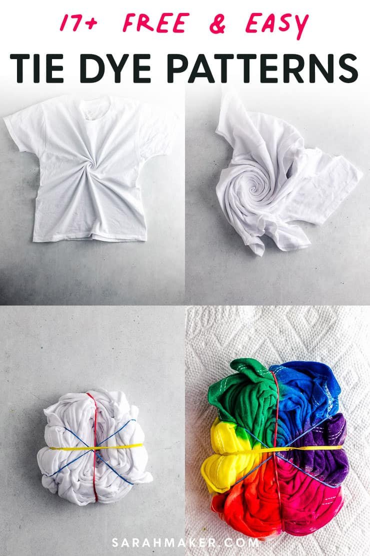 17+ Tie Dye Patterns And Folding Techniques - Sarah Maker inside Free Printable Tie Dye Patterns